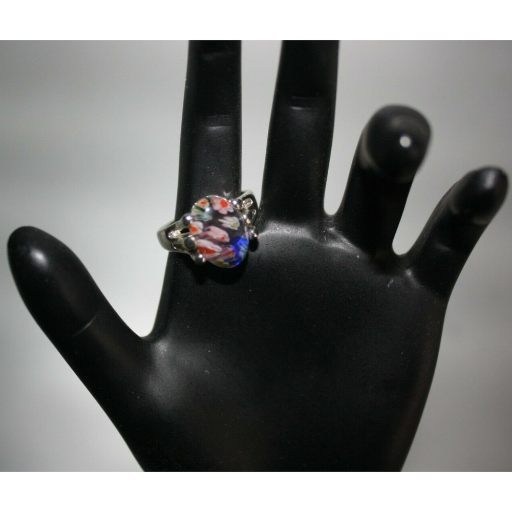 3/$15 Multi-color Stone  Ring Silver Women's fashion Jewelry  Size 8 New